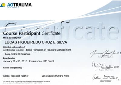 Certificado de Curso de Trauma